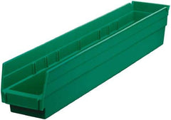 Akro-Mils - 199 Lb. Load Capacity, 23-5/8" Deep, Green Hopper Shelf Bin - 4" High x 4-1/8" Wide x 23-5/8" Long - Industrial Tool & Supply