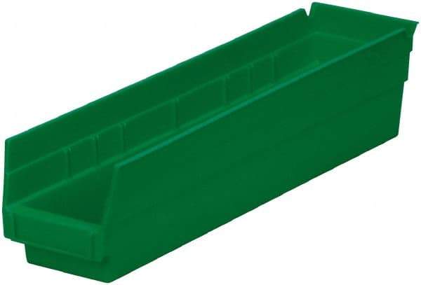 Akro-Mils - 123 Lb. Load Capacity, 17-7/8" Deep, Green Hopper Shelf Bin - 4" High x 4-1/8" Wide x 17-7/8" Long - Industrial Tool & Supply