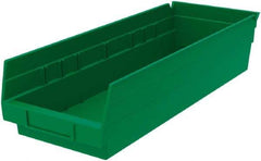 Akro-Mils - 176 Lb. Load Capacity, 17-7/8" Deep, Green Hopper Shelf Bin - 4" High x 6-5/8" Wide x 17-7/8" Long - Industrial Tool & Supply