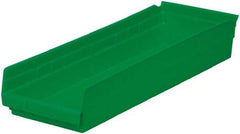 Akro-Mils - 346 Lb. Load Capacity, 23-5/8" Deep, Green Hopper Shelf Bin - 4" High x 8-3/8" Wide x 23-5/8" Long - Industrial Tool & Supply