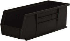 Akro-Mils - 50 Lb. Load Capacity, 14-3/4" Deep, Black Polymer Hopper Stacking Bin - 5" High x 5-1/2" Wide x 14-3/4" Long - Industrial Tool & Supply