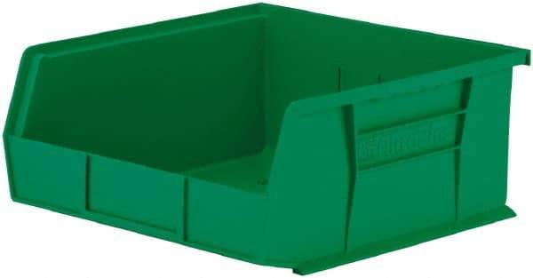 Akro-Mils - 50 Lb. Load Capacity, 10-7/8" Deep, Green Polymer Hopper Stacking Bin - 5" High x 11" Wide x 10-7/8" Long - Industrial Tool & Supply