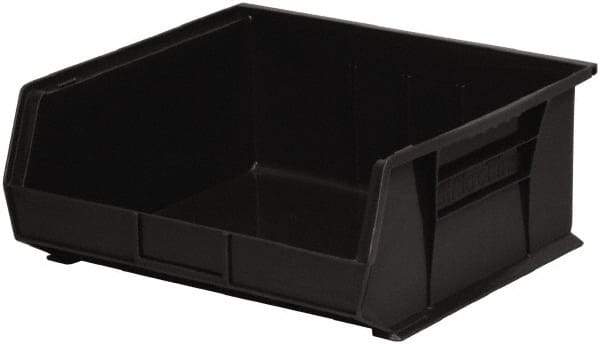 Akro-Mils - 75 Lb. Load Capacity, 14-3/4" Deep, Black Polymer Hopper Stacking Bin - 7" High x 16-1/2" Wide x 14-3/4" Long - Industrial Tool & Supply