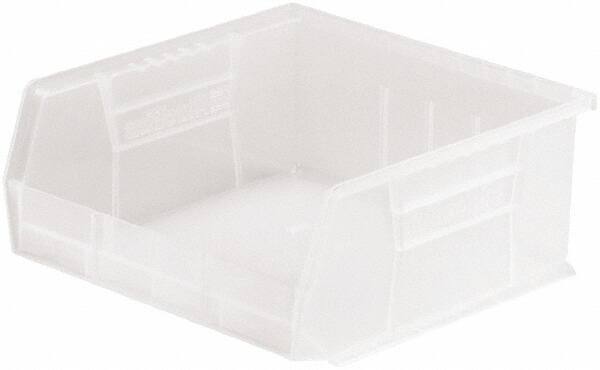 Akro-Mils - 50 Lb. Load Capacity, 10-7/8" Deep, Clear Polymer Hopper Stacking Bin - 5" High x 11" Wide x 10-7/8" Long - Industrial Tool & Supply