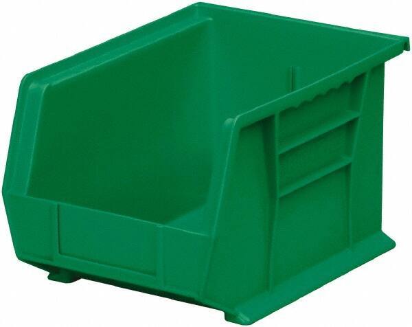 Akro-Mils - 50 Lb. Load Capacity, 10-3/4" Deep, Green Polymer Hopper Stacking Bin - 7" High x 8-1/4" Wide x 10-3/4" Long - Industrial Tool & Supply