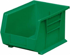 Akro-Mils - 50 Lb. Load Capacity, 10-3/4" Deep, Green Polymer Hopper Stacking Bin - 7" High x 8-1/4" Wide x 10-3/4" Long - Industrial Tool & Supply