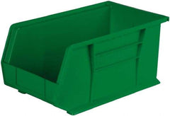 Akro-Mils - 60 Lb. Load Capacity, 14-3/4" Deep, Black Polymer Hopper Stacking Bin - 7" High x 8-1/4" Wide x 14-3/4" Long - Industrial Tool & Supply