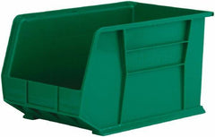 Akro-Mils - 60 Lb. Load Capacity, 18" Deep, Green Polymer Hopper Stacking Bin - 10" High x 11" Wide x 18" Long - Industrial Tool & Supply