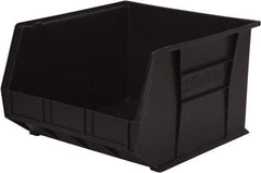 Akro-Mils - 75 Lb. Load Capacity, 18" Deep, Black Polymer Hopper Stacking Bin - 11" High x 16-1/2" Wide x 18" Long - Industrial Tool & Supply