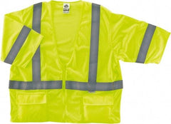 Ergodyne - Size L/XL High Visibility Lime Mesh General Purpose Vest - 44 to 52" Chest, ANSI/ISEA 107, Zipper Closure, 3 Pockets, Polyester - Industrial Tool & Supply