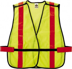 Ergodyne - One Size Fits Most High Visibility Lime Mesh General Purpose Vest - Hook & Loop Closure, Polyester - Industrial Tool & Supply