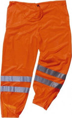 Ergodyne - Size L/XL Polyester High-Visibility Pants - Drawstring Closure, No Pockets, 44" Waist, 35" Inseam, Orange - Industrial Tool & Supply