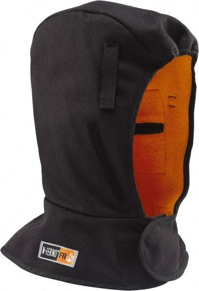 Ergodyne - Black, Underneath Hard Hat Winter Liner - Shoulder Length, 2 Layer - Industrial Tool & Supply