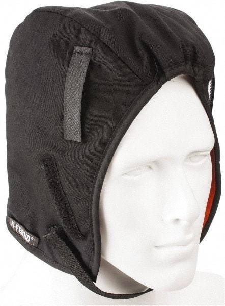 Ergodyne - Black, Underneath Hard Hat Winter Liner - Regular Length, 2 Layer - Industrial Tool & Supply