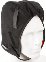 Ergodyne - Black, Underneath Hard Hat Winter Liner - Regular Length, 2 Layer - Industrial Tool & Supply