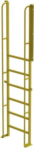 TRI-ARC - 112" 7 Step Configurable Crossover Ladder - 90° Incline, 1,000 Lb Capacity, 70" Platform Height, 30" Base Width x 15" Base Depth, Perforated Tread - Industrial Tool & Supply