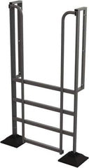 TRI-ARC - 82" 4 Step Configurable Rooftop Ladder - 90° Incline, 500 Lb Capacity, 40" Platform Height, 52-1/4" Base Width x 26" Base Depth, Perforated Tread - Industrial Tool & Supply