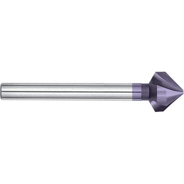 Magafor - 25mm Head Diam, 25/32" Shank Diam, 90° Cobalt Countersink - 4-11/16" OAL, Single End, Straight Shank, Right Hand Cut - Industrial Tool & Supply