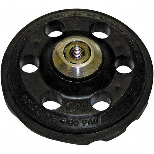 3M - 3" Diam Disc Backing Pad - 1/4" Shank Diam, Hard Density, 12,000 RPM, Roloc TS Compatible - Industrial Tool & Supply