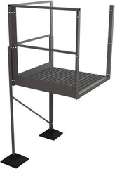 TRI-ARC - 50" 5 Step Turn Platform - Rooftop, 500 Lb Capacity, 50" Platform Height, 52-3/4" Base Width x 40" Base Depth, Serrated - Industrial Tool & Supply