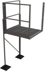 TRI-ARC - 60" 6 Step Turn Platform - Rooftop, 500 Lb Capacity, 60" Platform Height, 52-3/4" Base Width x 40" Base Depth, Serrated - Industrial Tool & Supply