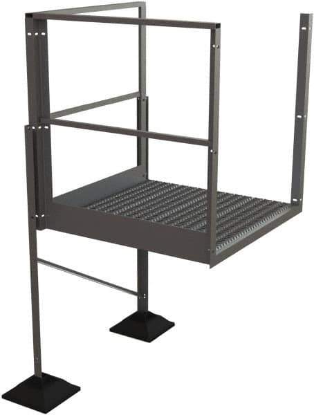 TRI-ARC - 40" 4 Step Turn Platform - Rooftop, 500 Lb Capacity, 40" Platform Height, 52-3/4" Base Width x 40" Base Depth, Serrated - Industrial Tool & Supply