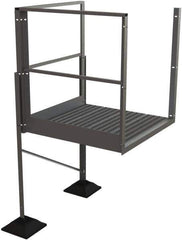 TRI-ARC - 40" 4 Step Turn Platform - Rooftop, 500 Lb Capacity, 40" Platform Height, 52-3/4" Base Width x 40" Base Depth, Serrated - Industrial Tool & Supply