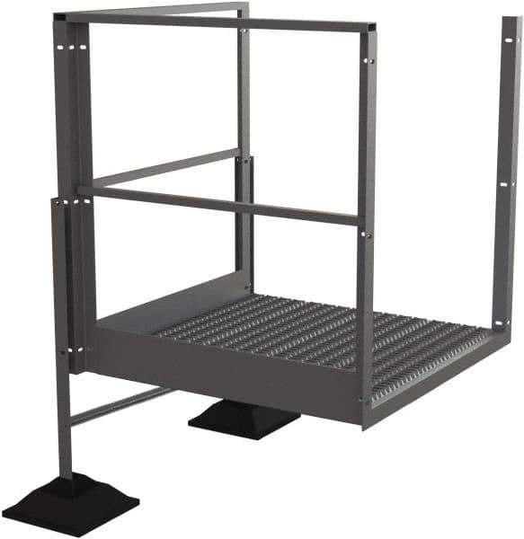 TRI-ARC - 20" 2 Step Turn Platform - Rooftop, 500 Lb Capacity, 20" Platform Height, 52-3/4" Base Width x 40" Base Depth, Serrated - Industrial Tool & Supply