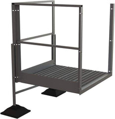 TRI-ARC - 20" 2 Step Turn Platform - Rooftop, 500 Lb Capacity, 20" Platform Height, 52-3/4" Base Width x 40" Base Depth, Serrated - Industrial Tool & Supply