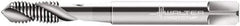 Walter-Prototyp - #8-32 UNC, 2 Flute, 35° Helix, Modified Bottoming Chamfer, Bright Finish, Cobalt Spiral Flute STI Tap - Right Hand Flute, 3.1496" OAL, 0.2362" Shank Diam, 0.3937" Thread Length, 3B Class of Fit, Series N225069 - Exact Industrial Supply