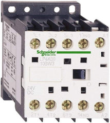 Schneider Electric - 3 Pole, 24 Coil VDC, 6 Amp at 440 VAC, Nonreversible IEC Contactor - BS 5424, CSA, IEC 60947, NF C 63-110, RoHS Compliant, UL Listed, VDE 0660 - Industrial Tool & Supply