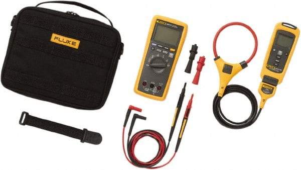 Fluke - 5 Piece, FC Wireless AC Current Clamp Kit - 1,000 Volt Max, LCD Display - Industrial Tool & Supply