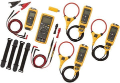 Fluke - 9 Piece, FC Series Wireless Multimeter Kit - 1,000 Volt Max, LCD Display - Industrial Tool & Supply