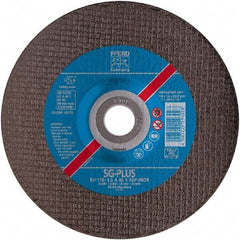 PFERD - 46 Grit, 4-1/2" Wheel Diam, 7/8" Arbor Hole, Type 27 Depressed Center Wheel - Aluminum Oxide - Industrial Tool & Supply