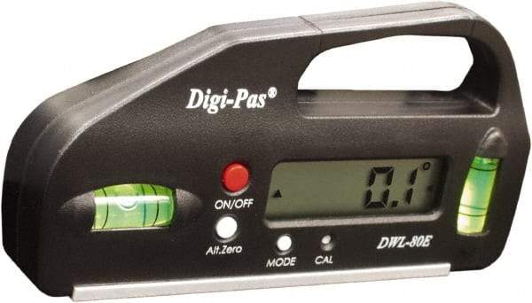 Digi-Pas - 90° Max Measurement Electronic Inclinometer - Pocket Sized, Digital - Industrial Tool & Supply