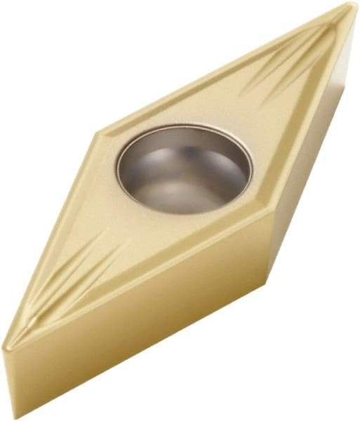 Seco - VBMT21.51 MF2 Grade CP500 Carbide Turning Insert - TiAlN/TiN Finish, 35° Diamond, 1/4" Inscr Circle, 3/32" Thick, 1/64" Corner Radius - Industrial Tool & Supply