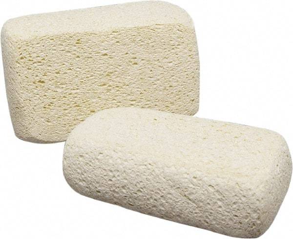 Ability One - 6-1/2" Long x 2.13" Wide x 1" Thick Scouring Sponge - Non-Abrasive, Tan - Industrial Tool & Supply