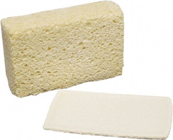 Ability One - 5-3/4" Long x 1-3/4" Wide x 1" Thick Scouring Sponge - Nonabrasive, Tan - Industrial Tool & Supply