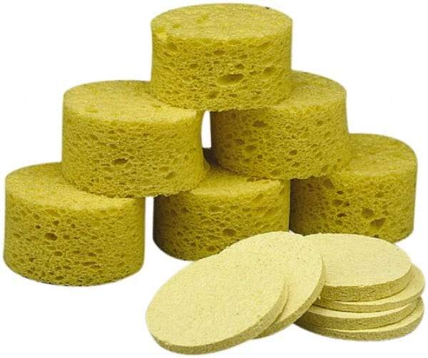 Ability One - 1-3/8" Long x 1" Wide x 1" Thick Scouring Sponge - Non-Abrasive, Tan - Industrial Tool & Supply