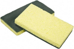 Ability One - 3-1/4" Long x 1/2" Wide x 1" Thick Scouring Sponge - Nonabrasive, Yellow/Green - Industrial Tool & Supply