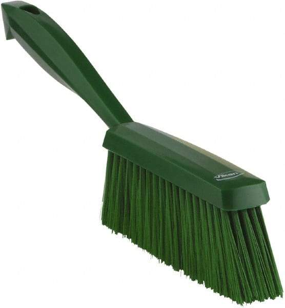 Vikan - 14" OAL, Polyester Staple Set Bench Brush - 2" Bristle Length, 6-3/8" Long Head, Green - Industrial Tool & Supply