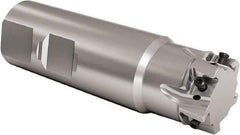Seco - 22mm Cut Diam, 8mm Max Depth of Cut, 22mm Shank Diam, 180mm OAL, Indexable Square Shoulder End Mill - LOEX Inserts, Weldon Shank, 90° Lead Angle, Through Coolant, Series Square T4-08 - Industrial Tool & Supply