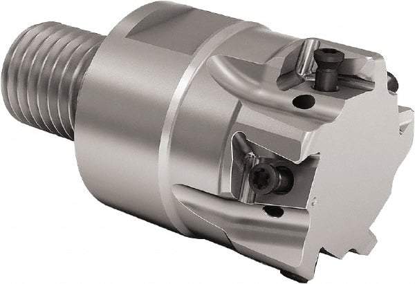 Seco - 20mm Cut Diam, 8mm Max Depth of Cut, 28mm OAL, Indexable Square Shoulder End Mill - LOEX Inserts, M10 Modular Connection, 90° Lead Angle, Through Coolant, Series Square T4-08 - Industrial Tool & Supply