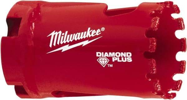 Milwaukee Tool - 1-1/4" Diam, 1-1/2" Cutting Depth, Hole Saw - Diamond Grit Saw, Continuous Edge - Industrial Tool & Supply