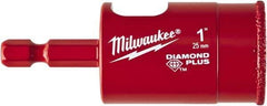 Milwaukee Tool - 1" Diam, 1-1/2" Cutting Depth, Hole Saw - Diamond Grit Saw, Continuous Edge - Industrial Tool & Supply