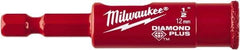 Milwaukee Tool - 1/2" Diam, 1-1/2" Cutting Depth, Hole Saw - Diamond Grit Saw, Continuous Edge - Industrial Tool & Supply