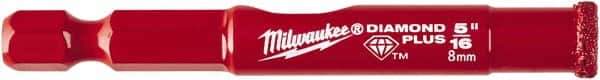 Milwaukee Tool - 5/16" Diam, 1-1/2" Cutting Depth, Hole Saw - Diamond Grit Saw, Continuous Edge - Industrial Tool & Supply