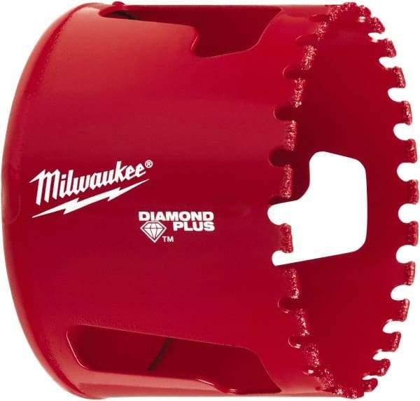 Milwaukee Tool - 2-1/2" Diam, 1-1/2" Cutting Depth, Hole Saw - Diamond Grit Saw, Continuous Edge - Industrial Tool & Supply