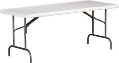 Ability One - 30" Long x 72" Wide x 29" High, Rectangular Folding Table - Platinum - Industrial Tool & Supply