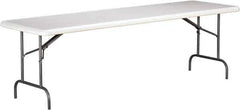 Ability One - 30" Long x 96" Wide x 29" High, Rectangular Folding Table - Platinum - Industrial Tool & Supply